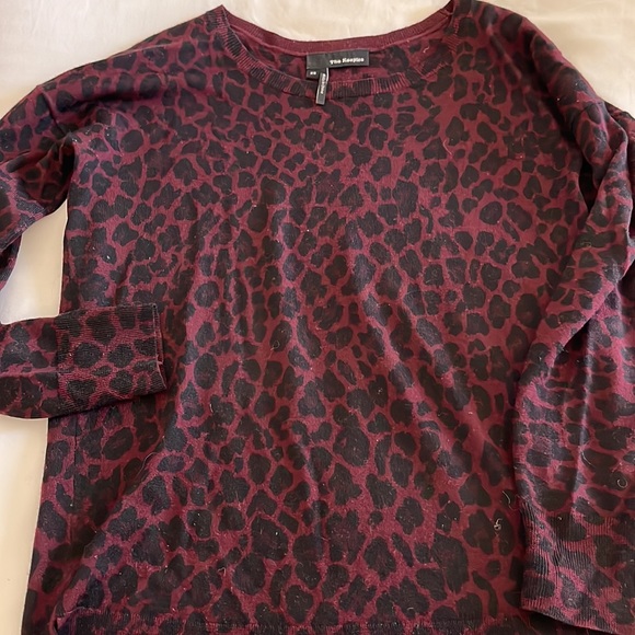 The kooples, maroon leopard sweater, XS - Picture 3 of 3